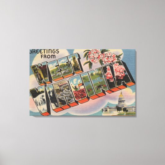 ウェストバージニア(首都建物) キャンバスプリント (正面)