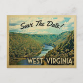 ウェストバージニアSave The Date River自然ヴィンテージ 案内ポストカード (正面)