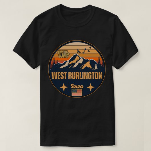 ウェストバーリントン, アイオワ州 Tシャツ (デザイン正面)