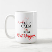 ウェストバ保ージニアの出身で落ち着けない コーヒーマグカップ (左)
