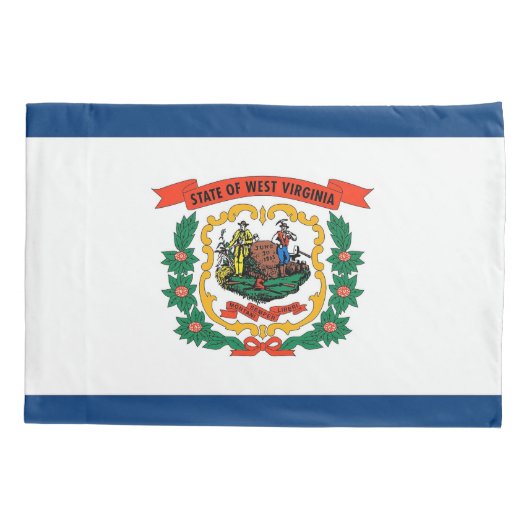 ウェストバ独身のージニア州の愛国的なピローケース国旗 枕カバー (裏面)