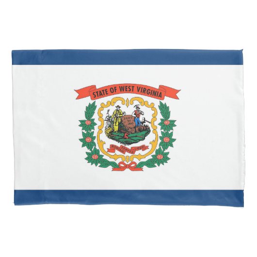 ウェストバ独身のージニア州の愛国的なピローケース国旗 枕カバー (正面)