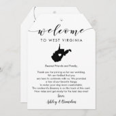 ウェストバ結婚ージニアのウェルカムラベル、旅程 (正面/裏面)