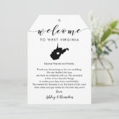 ウェストバ結婚ージニアのウェルカムラベル、旅程 (スタンド正面)