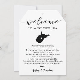 ウェストバ結婚ージニアのウェルカムラベル、旅程