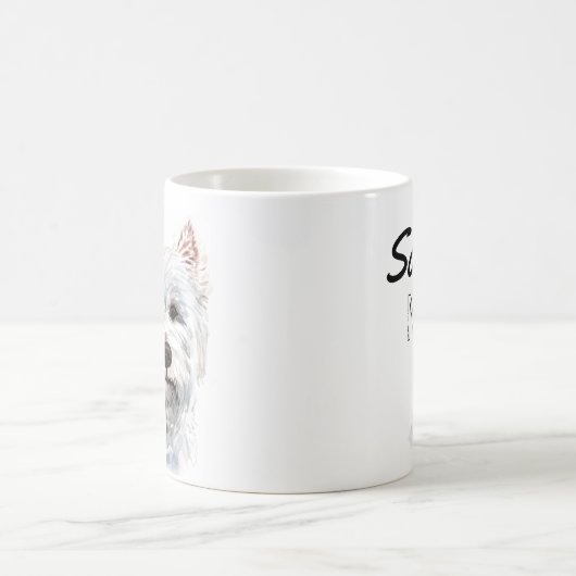 ウェストパーソナライズされたハイランドホワイトテリア コーヒーマグカップ (中央)