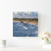 ウェストパームビーチコーストフロリダ スクエア壁時計 (ホーム)