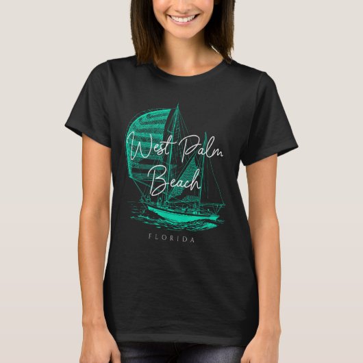 ウェストパームビーチセーリングボート Tシャツ (正面)