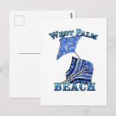 ウェストパームビーチフロリダバケーショントライバルスティングレイ ポストカード (正面/裏面)