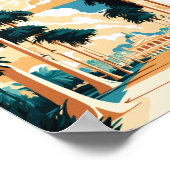 ウェストパームビーチフロリダヴィンテージ旅行場所 ポスター (角)