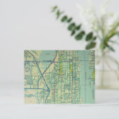 ウェストパームビーチ、FLヴィンテージマップ ポストカード (スタンド正面)