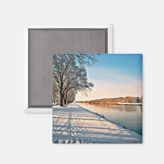 ウェストファリアドイツ冬の風景 マグネット (正面/裏面)