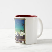 ウェストフィヨルド・アイスランド旅行のポスター ツートーンマグカップ (正面右)