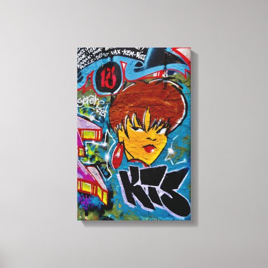 ウェストフィリーのグラフィティ#2 キャンバスプリント (正面)