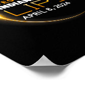 ウェストフィールドインディアナ太陽のトータルEclipse 2024 ポスター (角)