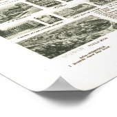 ウェストフィールドニュージャージー1929アンティークパノラママップ ポスター (角)