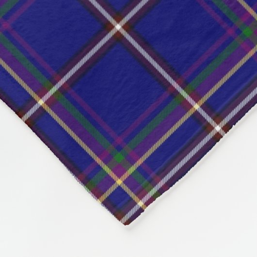 ウェストフィールド州ユニバーシティタータンチェック フリースブランケット (角)