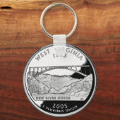 ウェストフェイクバージニア州クォーター キーホルダー (正面)