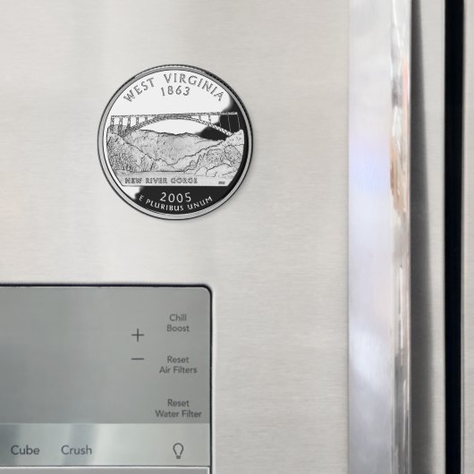 ウェストフェイクバージニア州クォーター マグネット (インサイチュ (冷蔵庫))