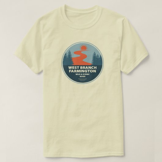 ウェストブランチファーミントンワイルドアンドシーニックリバー Tシャツ (デザイン正面)