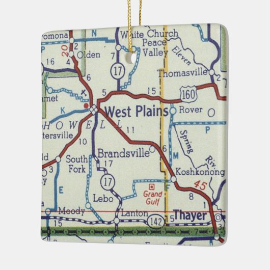 ウェストプレインズのMOヴィンテージマップ セラミックオーナメント (左)