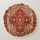 ウェストペルシアサルークバーンレッドオレンジ  ラウンドクッション (裏面)
