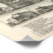 ウェストボロー・マス。1888アンティークパノラママップ ポスター (角)