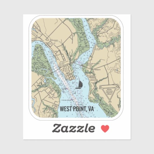 ウェストポイントバージニア図 シール (シート)
