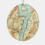 ウェストポイントNYヴィンテージマップ セラミックオーナメント (左)