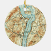 ウェストポイントNYヴィンテージマップ セラミックオーナメント (裏面)