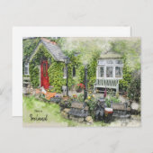 ウェストポートの緑 – アイルランド ポストカード (正面/裏面)