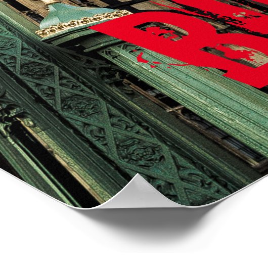 ウェストミンスターのビッグベンのロンドンの贈り物 ポスター (角)