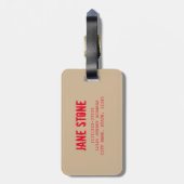 ウェストミンスターのビッグベンのロンドンの贈り物 ラゲッジタグ (裏面縦)