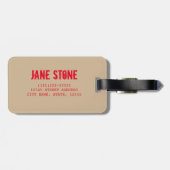 ウェストミンスターのビッグベンのロンドンの贈り物 ラゲッジタグ (裏面横)