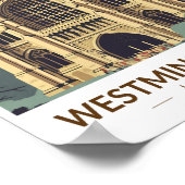 ウェストミンスターアビーイングランド旅行アートヴィンテージ ポスター (角)