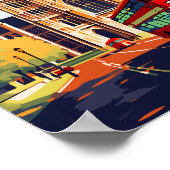 ウェストミンスターアビートラベルアートヴィンテージイラストレーション ポスター (角)