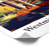 ウェストミンスターアビーロンドントラベルアートヴィンテージ ポスター (角)