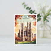 ウェストミンスターアビーLondon Englandヴィンテージ旅行 ポストカード (スタンド正面)