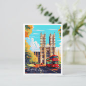 ウェストミンスターアビーLondon Englandヴィンテージ旅行\ ポストカード (スタンド正面)