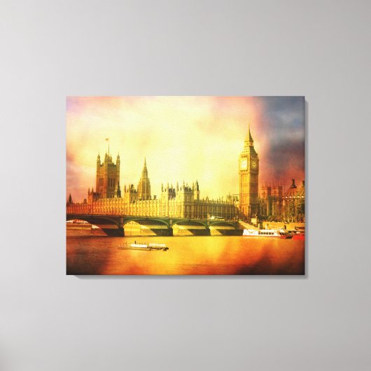 ウェストミンスターパレスアンドブリッジ キャンバスプリント (正面)
