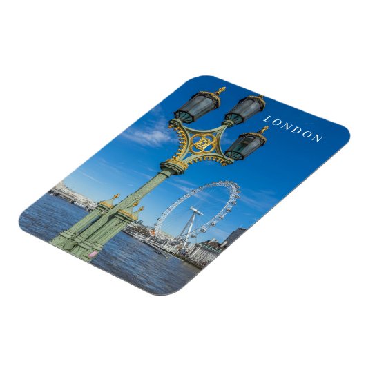 ウェストミンスターブリッジからのロンドンビュー冷蔵庫用マグネット マグネット (左側)