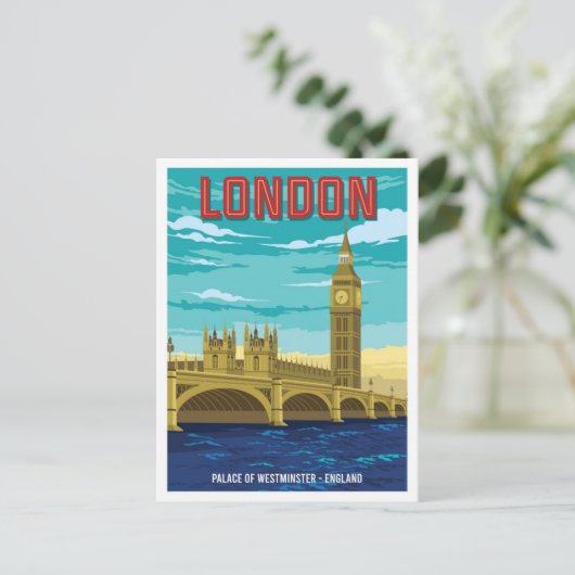 ウェストミンスターロンドンヴィンテージトラベル宮殿 ポストカード (スタンド正面)