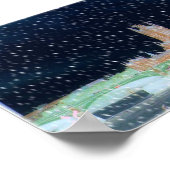 ウェストミンスター修道院とビッグベン – スノーナイト ポスター (角)