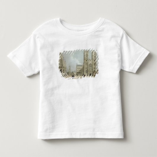 ウェストミンスター修道院と病院、ロンドンAs トドラーTシャツ (正面)
