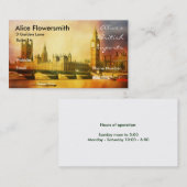 ウェストミンスター宮殿とビッグベンとの橋 名刺 (正面/裏面)