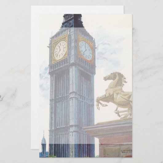 ウェストミンスター宮殿のビッグベンクロックタワー (正面/裏面)