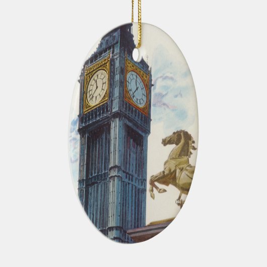 ウェストミンスター宮殿のビッグベンクロックタワー セラミックオーナメント (右)