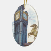 ウェストミンスター宮殿のビッグベンクロックタワー セラミックオーナメント (左)