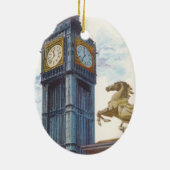 ウェストミンスター宮殿のビッグベンクロックタワー セラミックオーナメント (裏面)