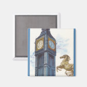 ウェストミンスター宮殿のビッグベンクロックタワー マグネット (正面/裏面)